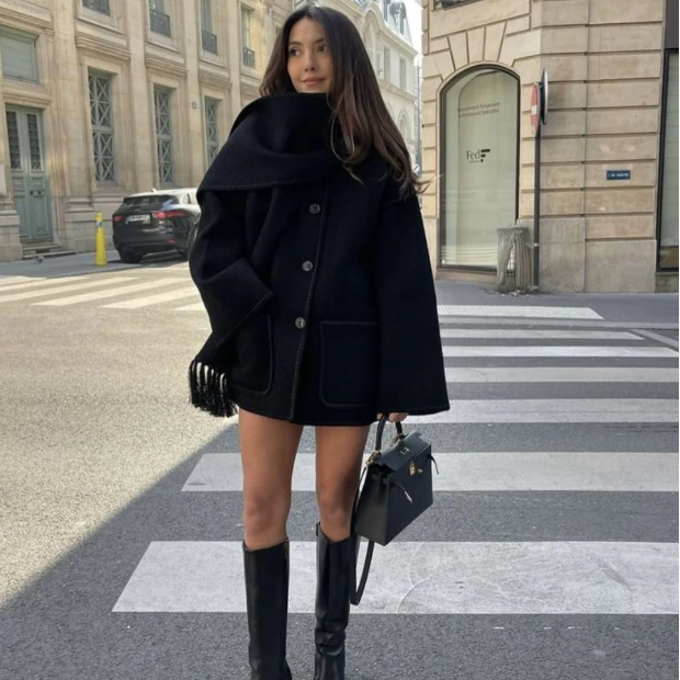 MARIE | Cozy Coat met Sjaal