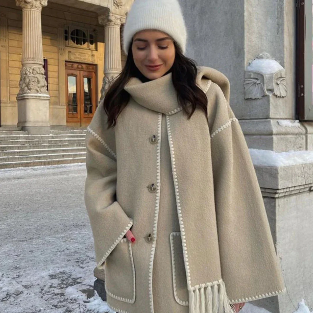 MARIE | Cozy Coat met Sjaal