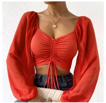 Retro Chiffon Top