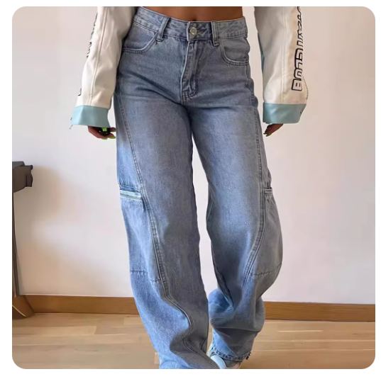 High waisted jeans